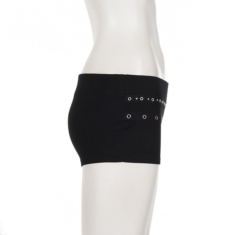 Punk Style Metal Studded Low Rise Shorts GPKJ MR49472