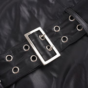 PU Leather Belt Mini Dress GPKJ MR51383