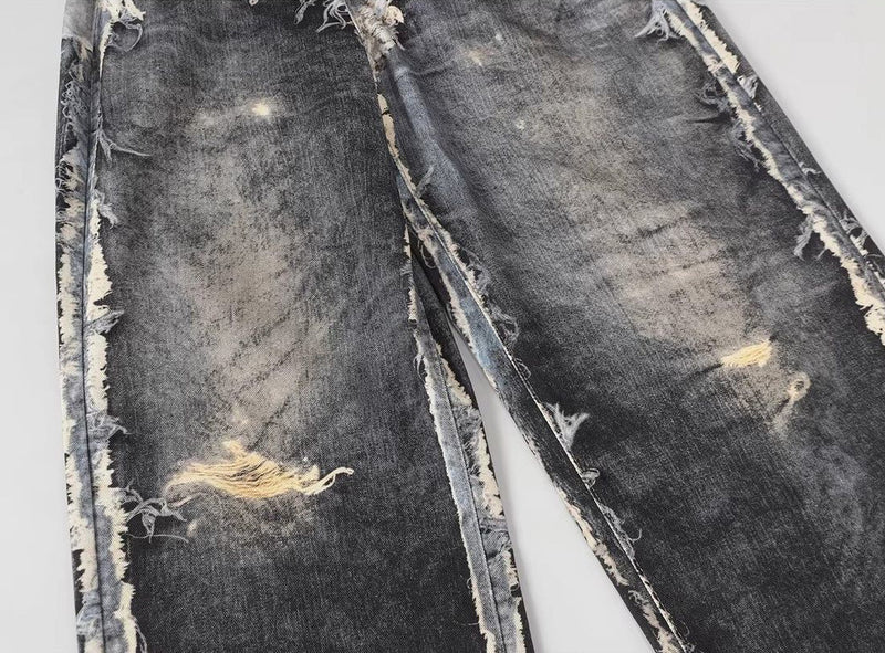 Plus Size Fashion Patchwork Loose Jeans GYLN 1173