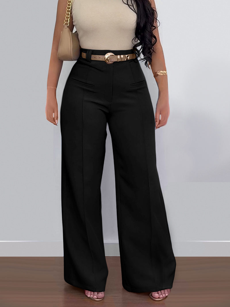 Solid Color Wide Leg Pants ONY 391258