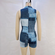 Print Sleeveless Romper GPBY JM14496