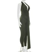 Deep V Neck Backless Jumpsuit GDSF Q26JP051