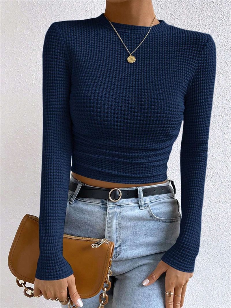 Long Sleeve Plaid T Shirt GZYF 1052