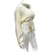 Long Sleeve V Neck Knits Sweater GQNF Y00255CM