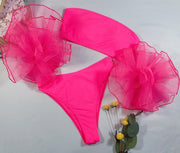 Solid Color Tube Top Swimsuit Two Piece Set CSYZ B118W