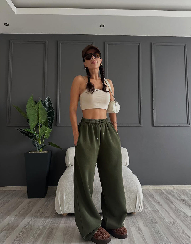 Solid Color Loose Wide Leg Pants SSNF 211516