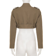 Double Breasted Waistband Jackets GPKJ MR49925
