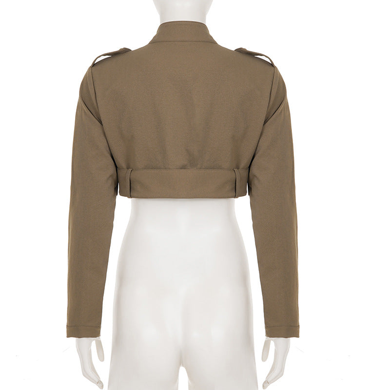 Double Breasted Waistband Jackets GPKJ MR49925