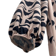Plus Size Print Long Sleeve Maxi Dress QMZF 1877