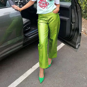 Fashion High waisted PU Leather Pants GPBY 14433P