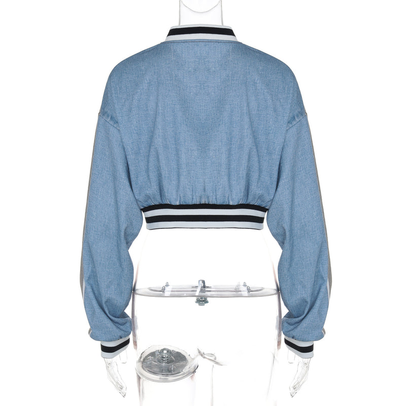 Stylish Short Long Sleeve Jacket BLG C4717014A