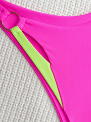 Sexy Contrast Color Strap Swimsuit 2 Piece CASF 6528