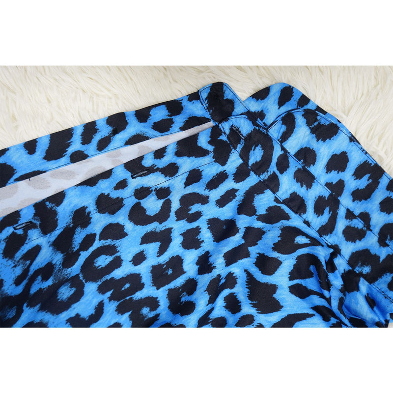Leopard Print Long Sleeve Long Shawl Top YF 10620