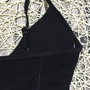 Black Mesh Sexy Bikini One Piece Swimsuit CASF 8763