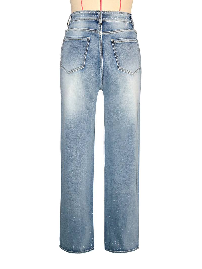 Hot Drill Straight Jeans SH 391414