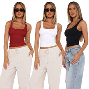 Casual Solid Color Skinny Bottom Shirt Top MZ 001
