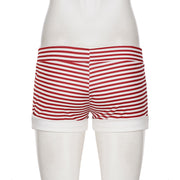 Casual Stripe Tie Up Shorts GPKJ MR48696