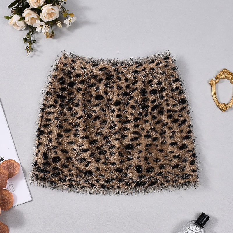 Leopard Print Slim Mini Skirts GNZD 51930DHD