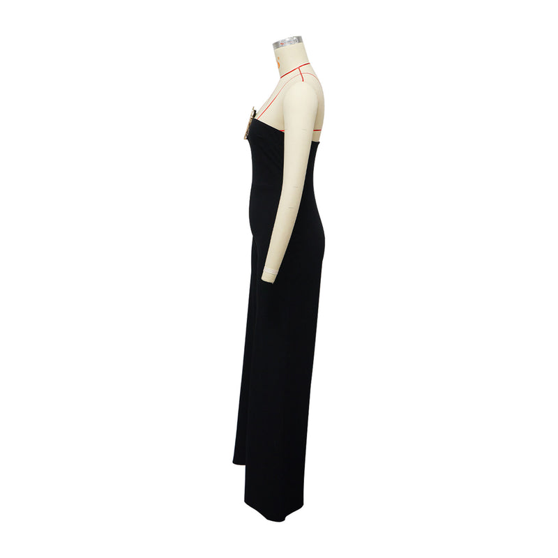 Solid Color Off Shoulder Slim Jumpsuit YF 10974