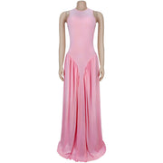 Solid Color Sleeveless Maxi Dress BY 7713