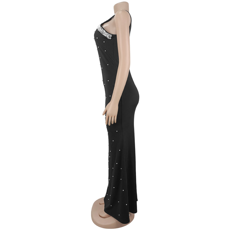 Beaded Sleeveless Maxi Dress BY 7776