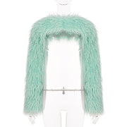 Furry Long Sleeve Ultra Short Jacket GPKJ MR51578