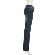 Casual Washed Flare Jeans GQLF 44330