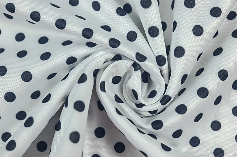 Halterneck V Neck Polka Dot Print Jumpsuit GJYO JS919185