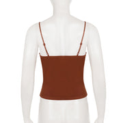 Lace Patchwork Hot Drill Sling Vest GPKJ MR48941
