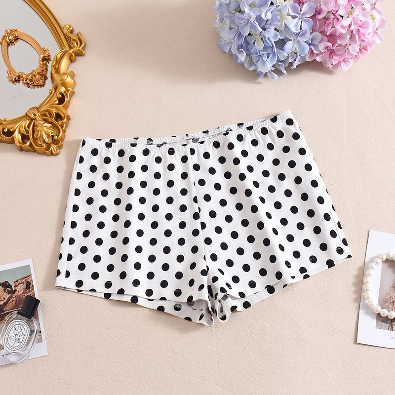 Polka Dots Print Slim Shorts GNZD 32825PBY