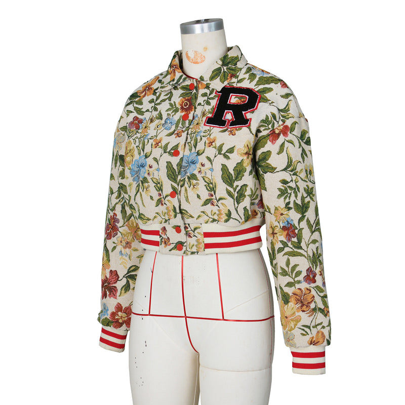 Fashion Print Long Sleeve Short Jackets ZSD 0722