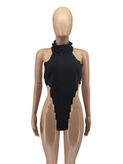 Sexy Halter Backless Irregular Top WSM 5308