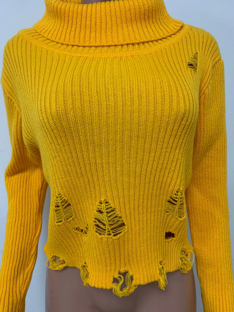 Fashion Ripped Hole Pullover Sweater LSD 83173