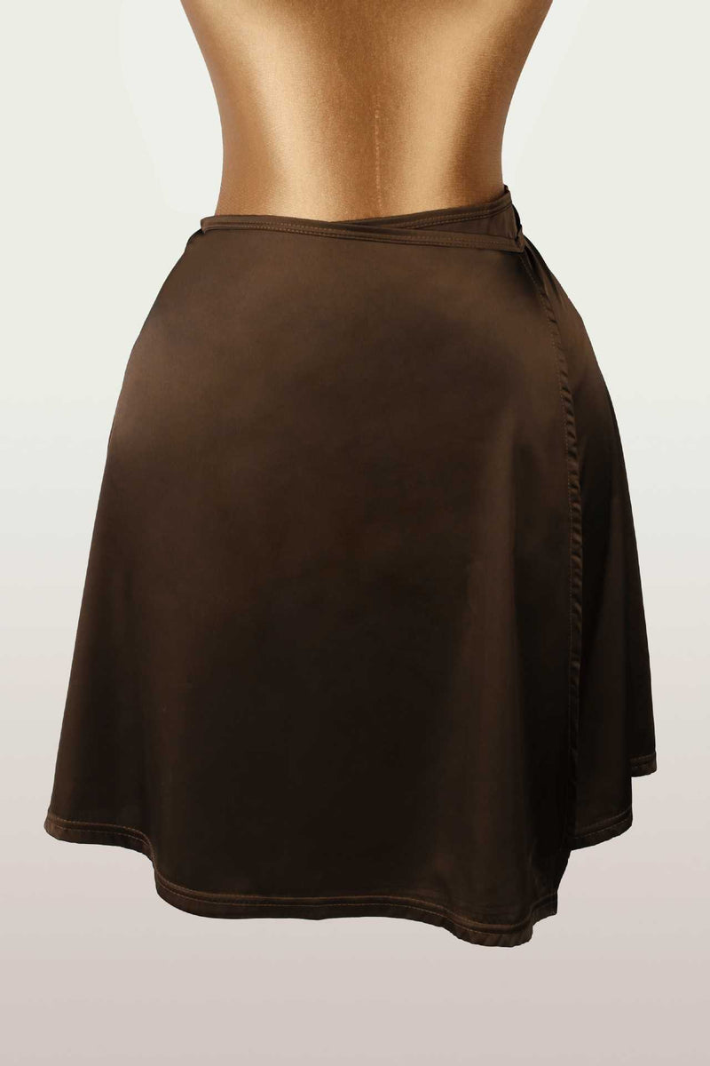 Solid Color Tie Up Skirt YWXS K25L1883