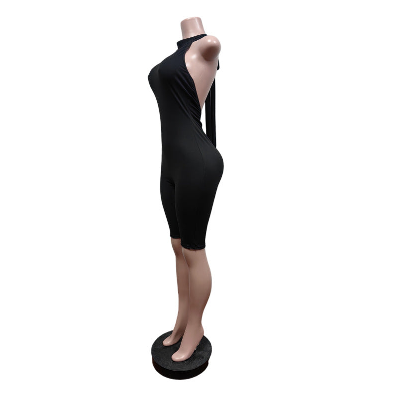 Sport Solid Color Sleeveless Romper MEM 88702