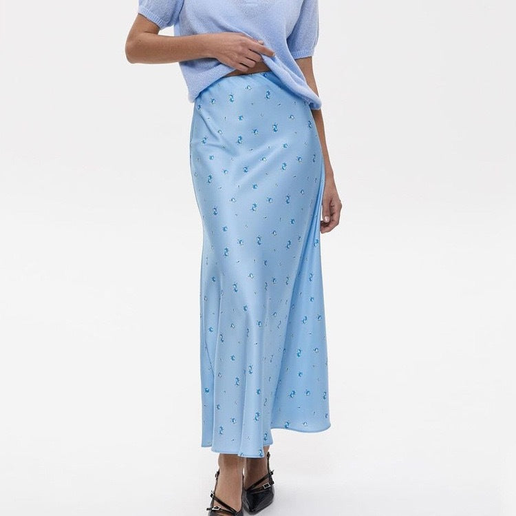 Satin Print Long Skirts GKYS 1111