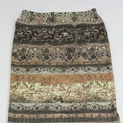 Retro Print Split Half Body Skirt GPKJ MR47708