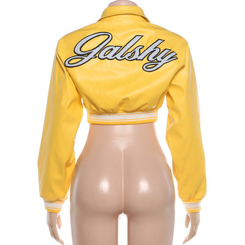 Retro Embroidery Leather Coat XEF K6C14276A