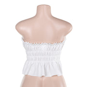 Pleated Tie Up Wrap Chest Tops SUM JY24226MHO