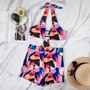 Sexy Halter Neck One Piece Swimsuit CSYZ B252W