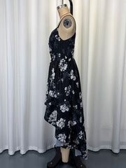 Print Sling Irregular Maxi Dress GWDS 260418