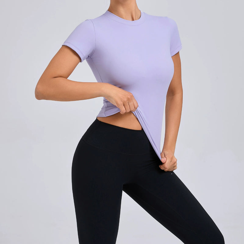 Solid Color Short Sleeve Sport T Shirts GQSA QS808