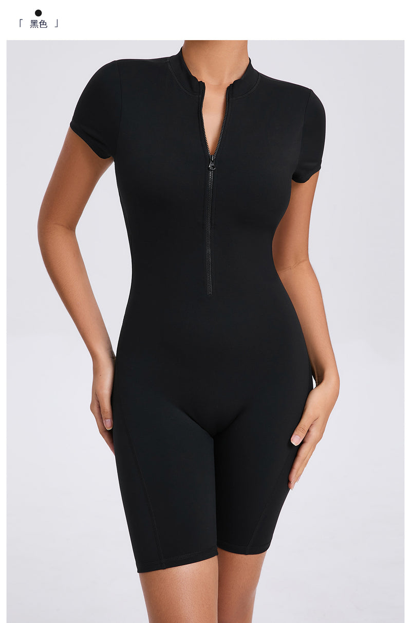 Zipper Short Sleeve Sport Romper GQSA 80150