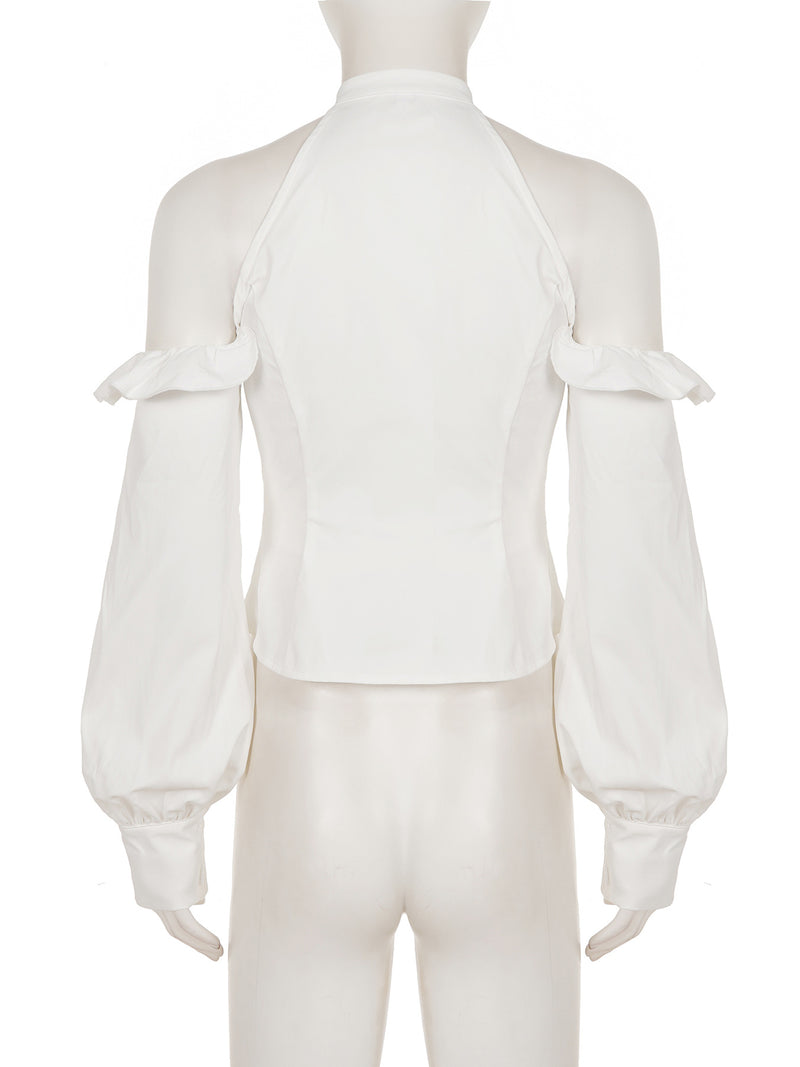 Off Shoulder Lantern Sleeve Shirts Top GPKJ MR50609