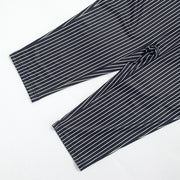 Stripe Printed Backless Seventh Jumpsuit MXBF J26JP347