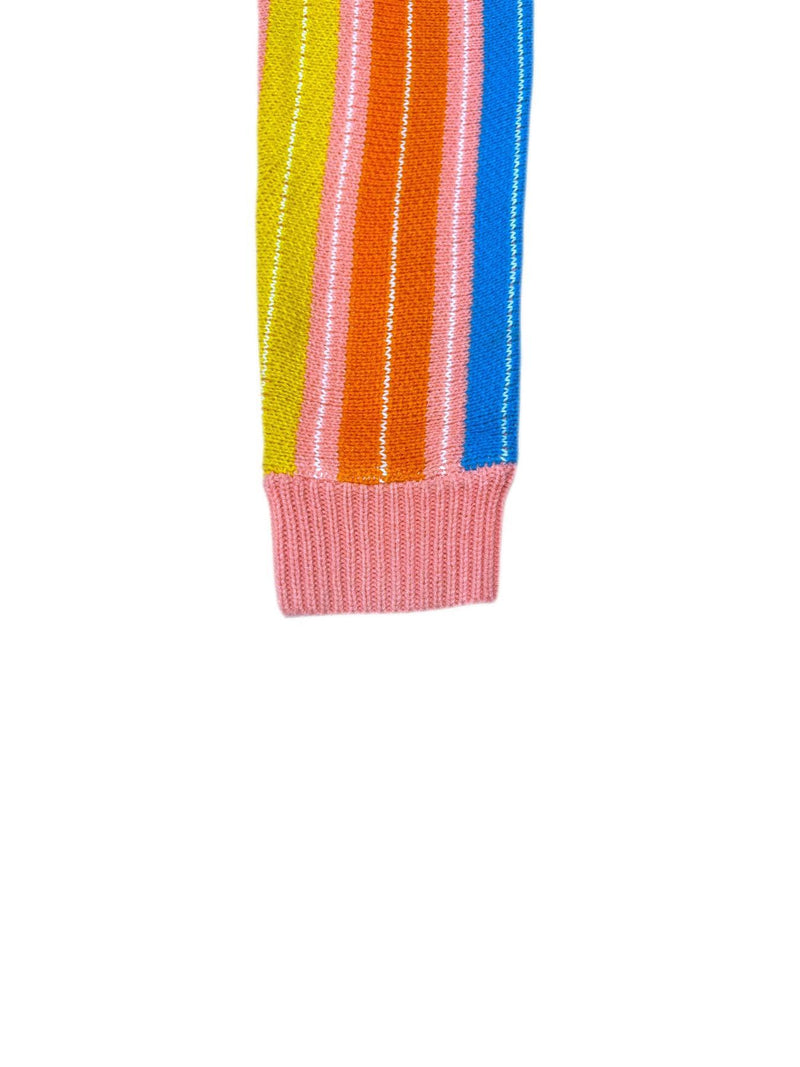 Colorful Stripe Long Sleeve Knits Cardigan GQNF F00122CM