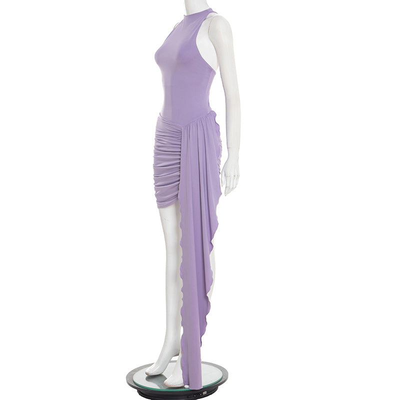 Solid Color Sleeveless Bodycon Dress GDSF D25DS579