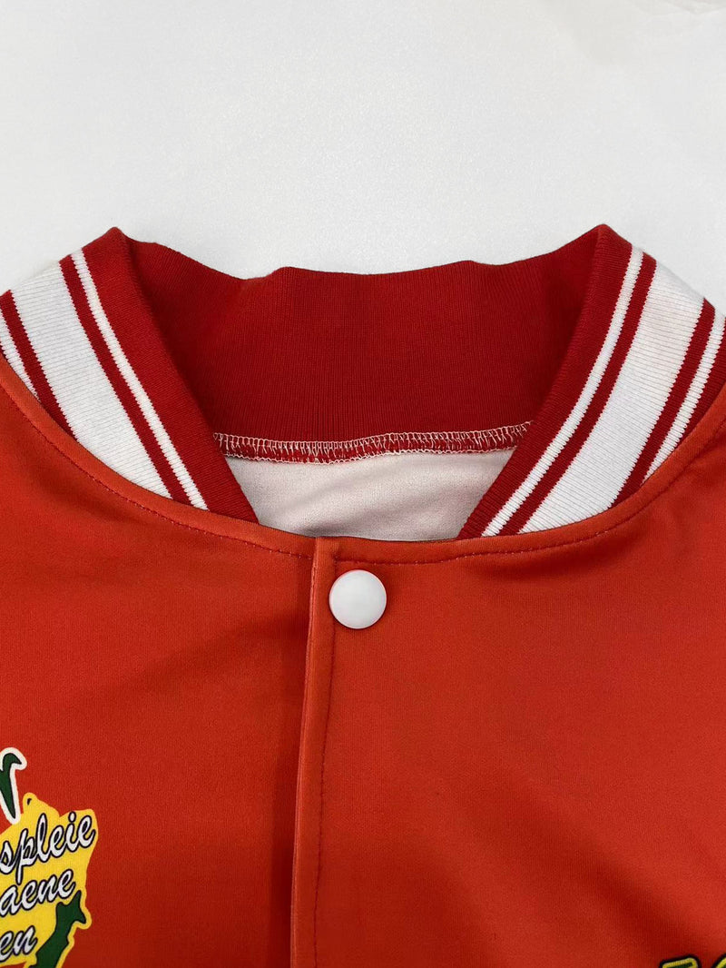 Plus Size Long Sleeve Tops Baseball Jacket GAWE 6275