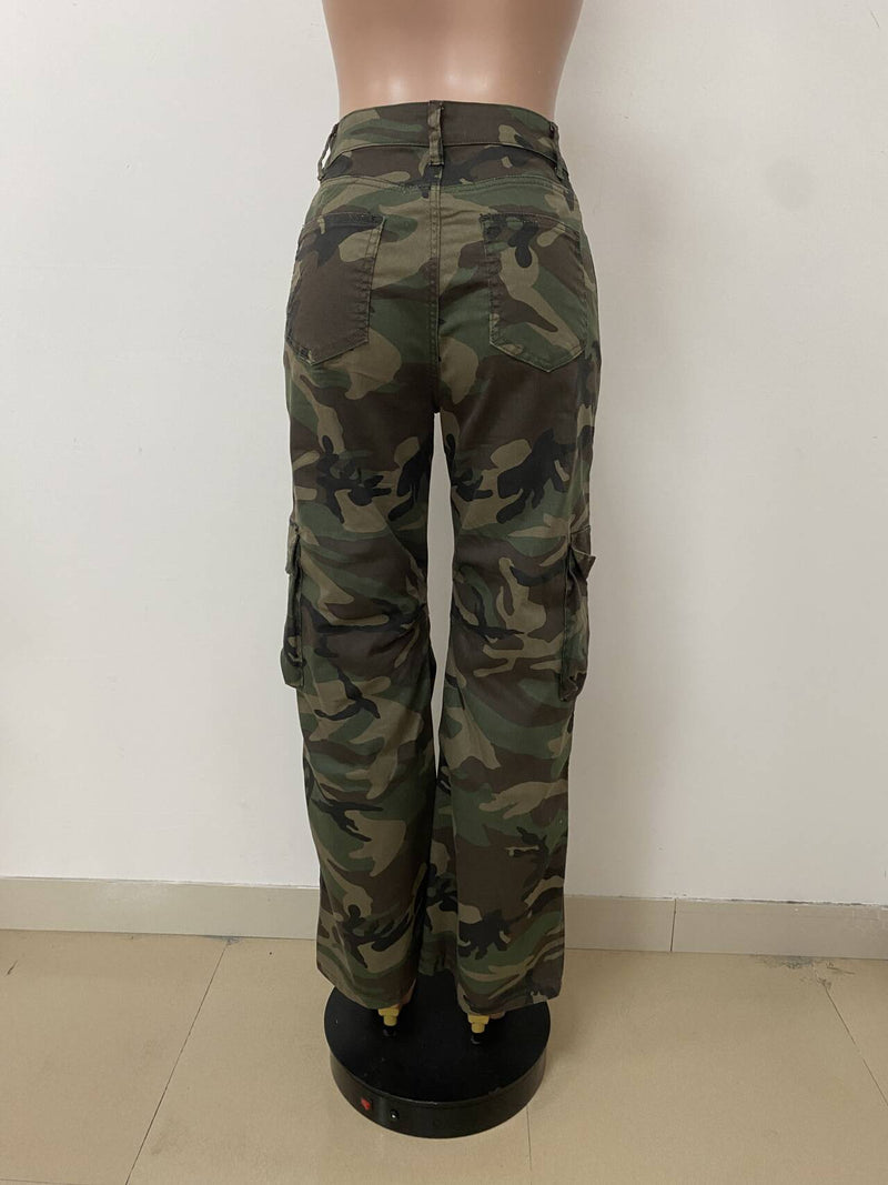 Camouflage Printed Loose Straight Pants LSD 2612