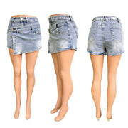 Fashion Denim Button Culottes LX 1382